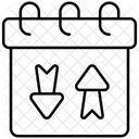 Calendar With Arrow Up Down  Icon