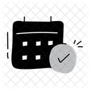 Calendar With Check Delivery Confirmation Scheduling Icon