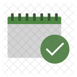 Calendar with check mark  Icon