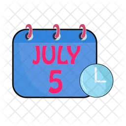 Calendar with clock time  Icon