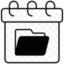Calendar With Folder Icon