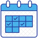 Calendar With Grid Icon