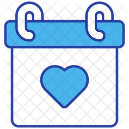 Calendar With Heart  Icon