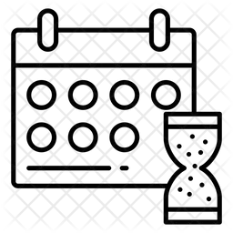 Calendar with hourglass  Icon