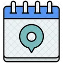 Calendar With Pin Icon