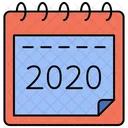 Calendar Year View Year 2020 Icon