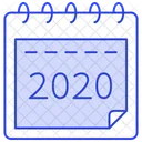 Calendar Year View Year 2020 Icon