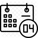 Calendario Mes Horario Icono