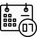 Calendario Mes Horario Icono