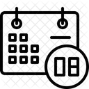 Calendario Mes Horario Icono