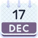 Calendario Dezembro Dezessete Ícone