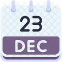 Calendario Dezembro Vinte E Tres Icon