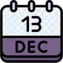 Calendario Dezembro Treze Ícone
