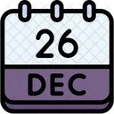 Calendario Diciembre Veintiseis Icono