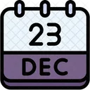 Calendario Dezembro Vinte E Tres Icon