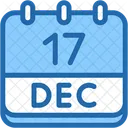 Calendario Dezembro Dezessete Ícone