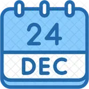 Calendario Diciembre Veinticuatro Icono