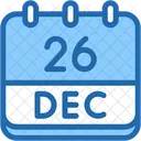 Calendario Diciembre Veintiseis Icono