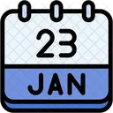 Calendario Janeiro Vinte E Tres Icon