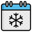 Calendario Invierno Copo De Nieve Icon