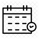 Calendario Hora E Data Verificado Ícone