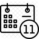 Calendario Mes Horario Icono