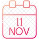 Calendario 11 de noviembre  Icono