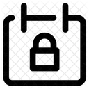 Interface Calendar Lock Calendar Data Dia Bloqueio Mes Cadeado Seguro Seguranca Ícone
