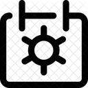 Interface Calendario Configuracao Calendario Cog Data Dia Engrenagem Carga Carregamento Mes Configuracao Trabalho Ícone
