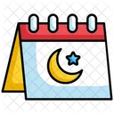 Calendario Calendario Islamico Fecha Icono