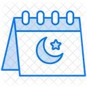 Calendario Calendario Islamico Fecha Icono