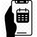 Calendario Mano Sosteniendo El Telefono Fecha Icono