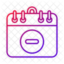 Calendario Eliminar Cancelar Icono