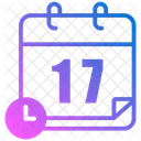 Agenda Calendario Relogio Ícone