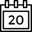 Calendario Data Dia Ícone