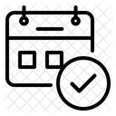 Calendario Verificar Lista De Verificacion Icono