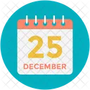 Calendario Fecha Navidad Icon