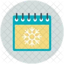 Calendario Fecha Copo De Nieve Icon