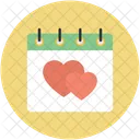 Calendario Mes Amor Icono