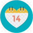 Calendario Fecha Amor Icono