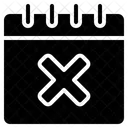 Calendario Cruz Eliminar Icono