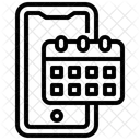 Calendario Aplicacion Movil Hora Y Fecha Icono