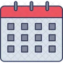 Calendario Horario Mes Icono