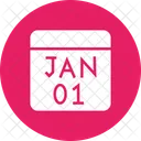 Calendario Janeiro Novo Icon