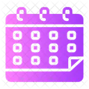 Calendario Horario Administracion Icono