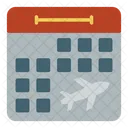 Calendario Aerolinea Aeroplano Icono