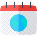 Calendario Tierra Dia Icono