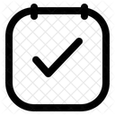 Calendario Marca De Verificacion Finalizacion Icono