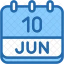 Calendario Junio Diez Icon