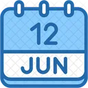 Calendario Junio Doce Icono